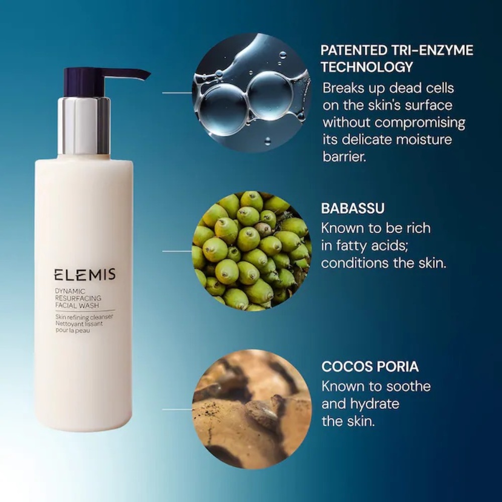 BNIB ELEMIS Dynamic Resurfacing Gel-to-Foam Facial Cleanser Wash - Picture 4 of 6